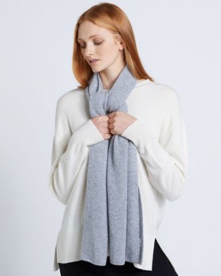 Carolyn Donnelly The Edit Grey Medium Cashmere Scarf