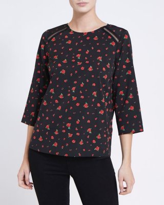 Round Neck Print Top