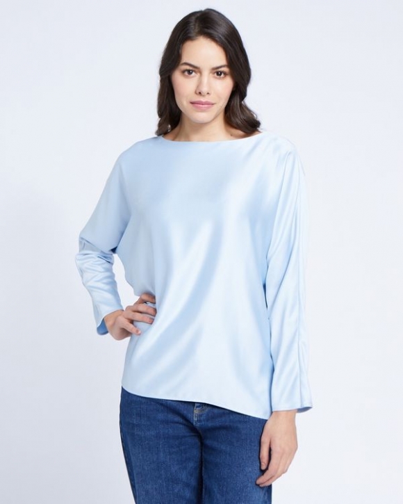 Paul Costelloe Living Studio Blue Batwing Top