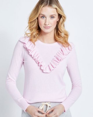 Savida Cashmere Blend Ruffle Jumper