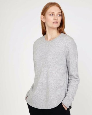 Carolyn Donnelly The Edit Grey Curved Hem Sweater