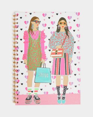 Savida A4 Glitter Two Girls Notebook