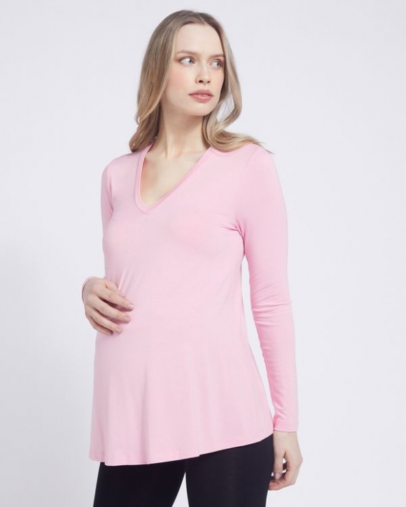 Savida Maternity V-Neck Flared Top