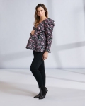 Savida Maternity Wrap Print Blouse