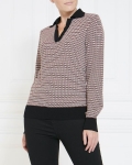 Gallery Bijou Jacquard Polo Jumper