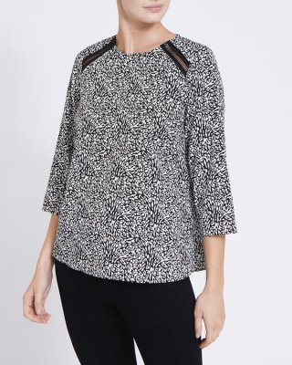 Round Neck Print Top