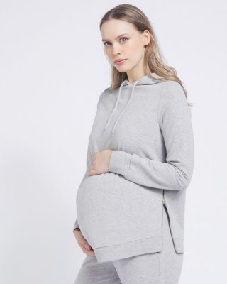 Savida Side Zip Maternity Hoodie