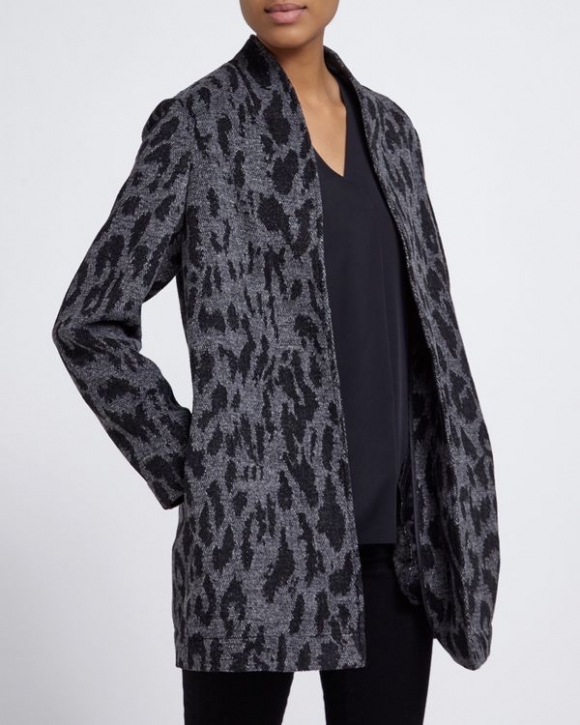 Animal Print Edge To Edge Jacket