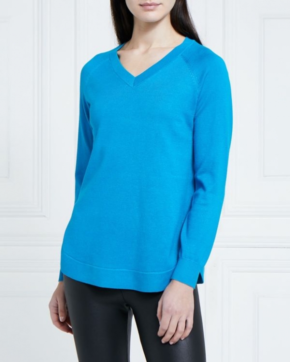 Gallery V-Neck Round Hem Jumper