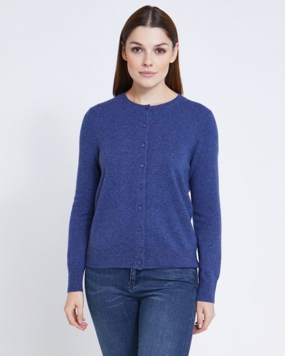 Paul Costelloe Living Studio Blue Cashmere Cardigan