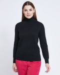 Paul Costelloe Living Studio Black Cashmere Polo Neck Jumper