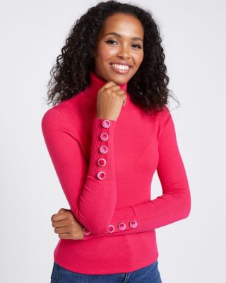 Savida Velvet Button Cuff Jumper