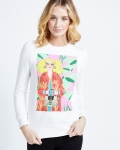 Savida Graphic Glitter Print Sweatshirt