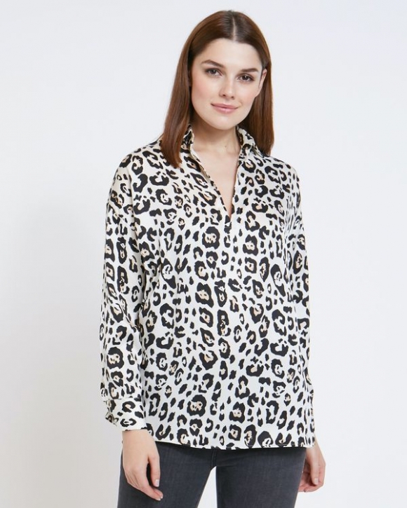 Paul Costelloe Living Studio Leopard Placket Top