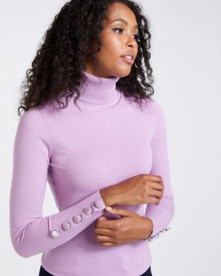 Savida Velvet Button Cuff Jumper