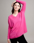 Paul Costelloe Living Studio Pink Cashmere V-Neck Jumper