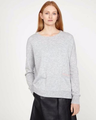 Carolyn Donnelly The Edit Grey Pocket Sweater